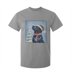 Cute Black Lab Christmas T Shirt For Kid Holiday Dog Lover Gift Idea TS12 Sport Gray Print Your Wear