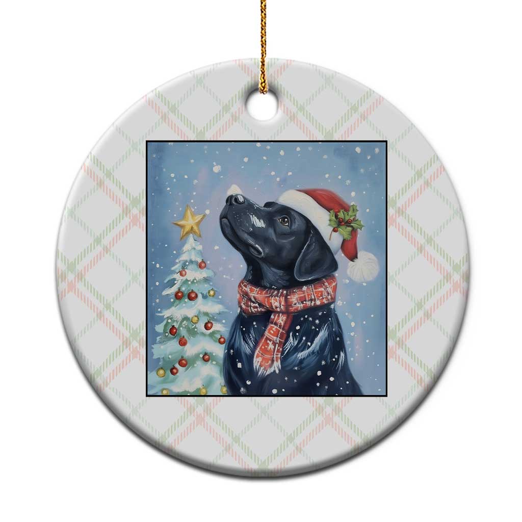 Cute Black Lab Xmas Ceramic Ornament Holiday Dog Lover Gift Idea TS12 1pc Christmas Plaid Print Your Wear