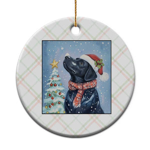 Cute Black Lab Xmas Ceramic Ornament Holiday Dog Lover Gift Idea TS12 1pc Christmas Plaid Print Your Wear