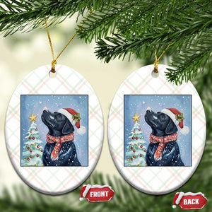 Cute Black Lab Xmas Ceramic Ornament Holiday Dog Lover Gift Idea TS12 Print Your Wear