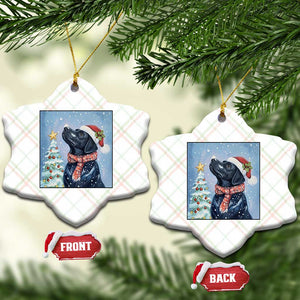 Cute Black Lab Xmas Ceramic Ornament Holiday Dog Lover Gift Idea TS12 Print Your Wear