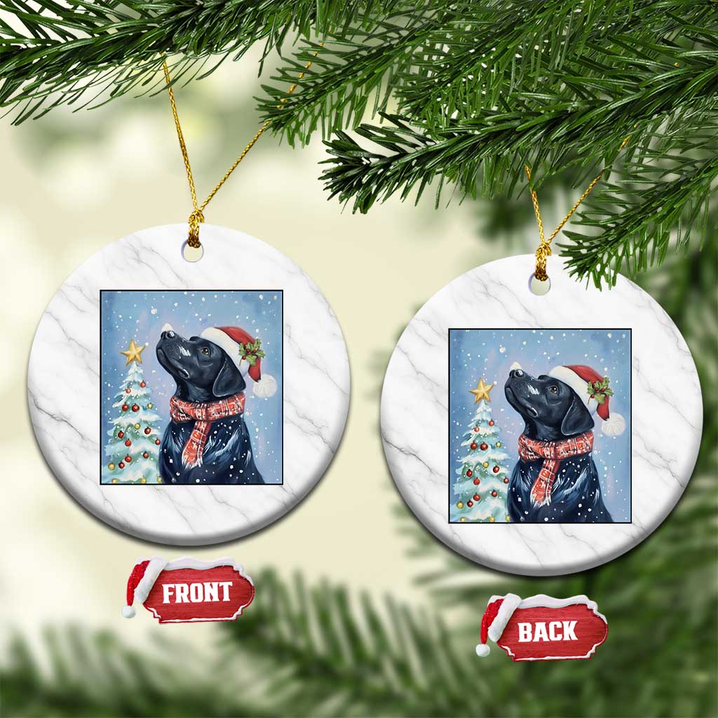 Cute Black Lab Xmas Ceramic Ornament Holiday Dog Lover Gift Idea TS12 1pc White Marble Print Your Wear