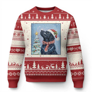 Cute Black Lab Xmas Ugly Christmas Sweater Holiday Dog Lover Gift Idea TS12 Beige Red Print Your Wear