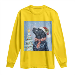 Cute Black Lab Christmas Long Sleeve Shirt Holiday Dog Lover Gift Idea TS12 Daisy Print Your Wear