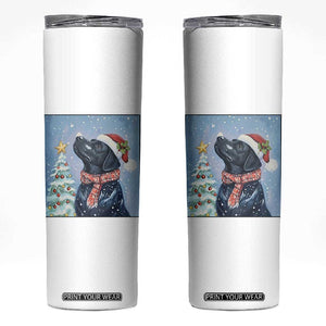 Cute Black Lab Christmas Skinny Tumbler Holiday Dog Lover Gift Idea TS12 White Print Your Wear