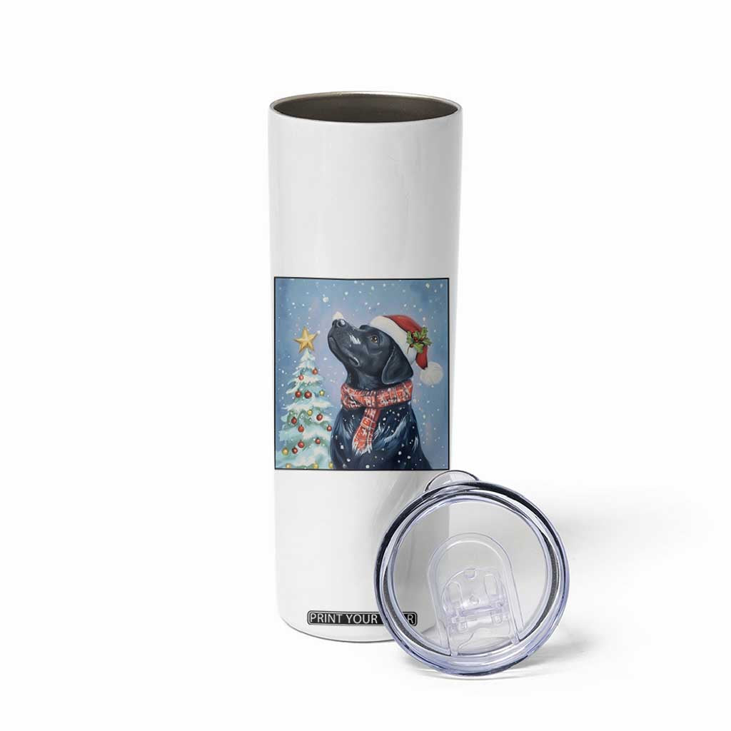 Cute Black Lab Christmas Skinny Tumbler Holiday Dog Lover Gift Idea TS12 Print Your Wear