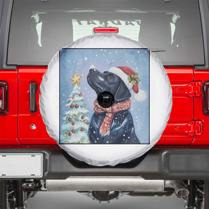 Cute Black Lab Christmas Spare Tire Cover Holiday Dog Lover Gift Idea TS12 White Print Your Wear