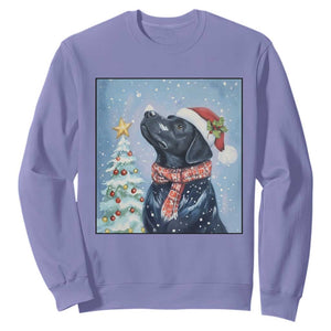 Cute Black Lab Christmas Sweatshirt Holiday Dog Lover Gift Idea TS12 Violet Print Your Wear