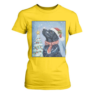 Cute Black Lab Christmas T Shirt For Women Holiday Dog Lover Gift Idea TS12 Daisy Print Your Wear