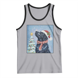 Cute Black Lab Christmas Tank Top Holiday Dog Lover Gift Idea TS12 Athletic Heather Black Print Your Wear