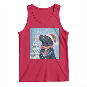 Cute Black Lab Christmas Tank Top Holiday Dog Lover Gift Idea TS12 Red Print Your Wear
