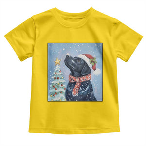 Cute Black Lab Christmas Toddler T Shirt Holiday Dog Lover Gift Idea TS12 Daisy Print Your Wear