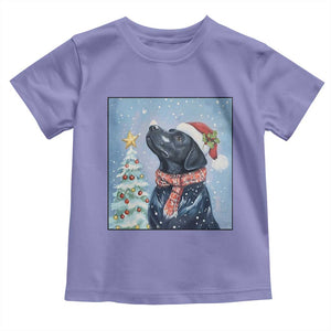 Cute Black Lab Christmas Toddler T Shirt Holiday Dog Lover Gift Idea TS12 Violet Print Your Wear