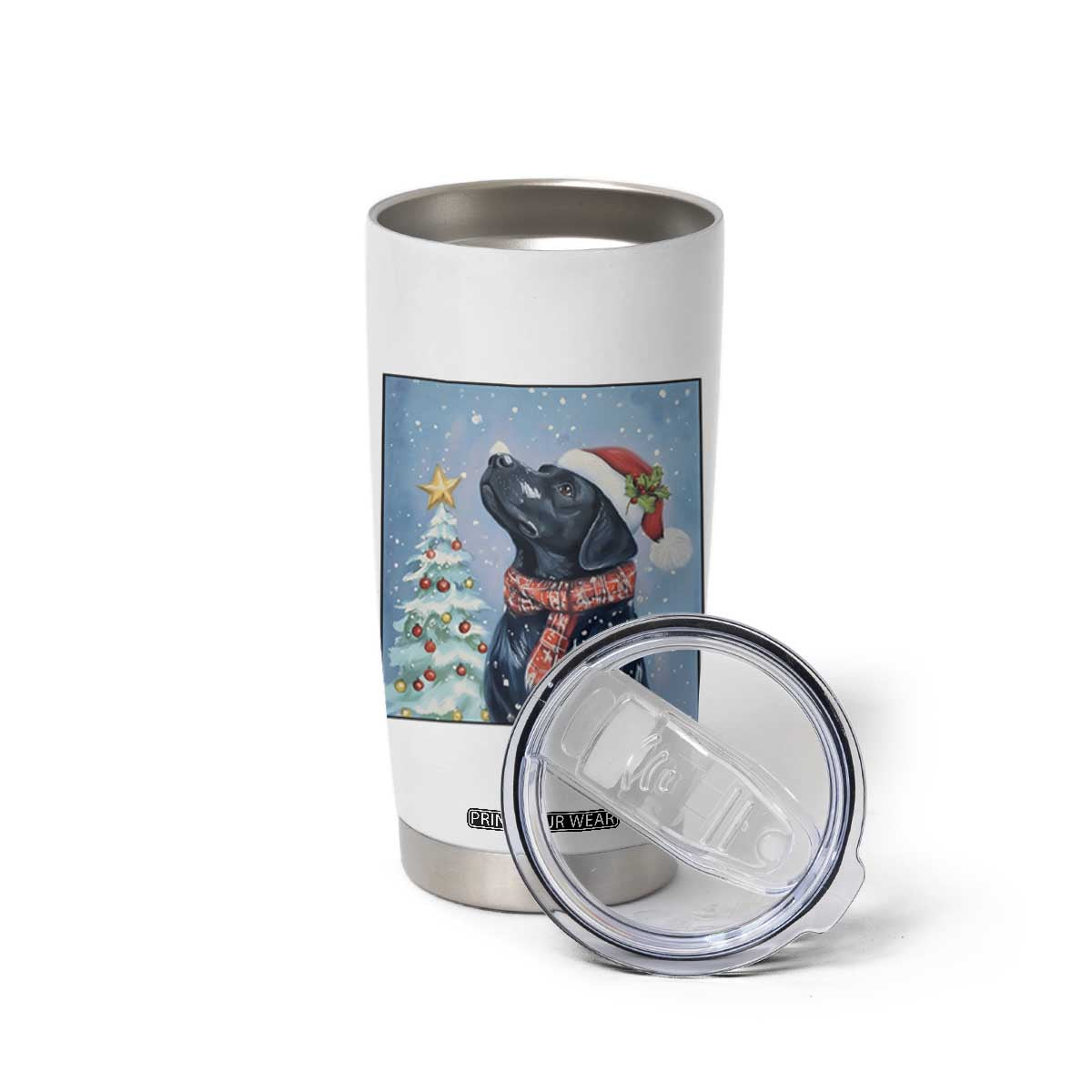 Cute Black Lab Christmas Tumbler Cup Holiday Dog Lover Gift Idea TS12 Print Your Wear