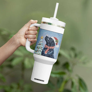 Cute Black Lab Christmas Tumbler With Handle Holiday Dog Lover Gift Idea TS12 Print Your Wear