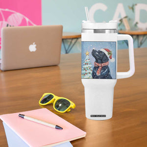 Cute Black Lab Christmas Tumbler With Handle Holiday Dog Lover Gift Idea TS12 Print Your Wear