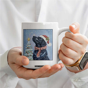Cute Black Lab Christmas Coffee Mug Holiday Dog Lover Gift Idea TS12 Print Your Wear
