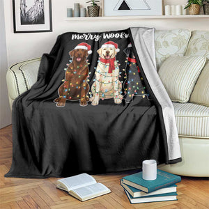 Funny Merry Woofmas Throw Blanket Labrador Funny Christmas Dog Lover Gift TS12 Print Your Wear