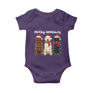 Funny Merry Woofmas Baby Onesie Labrador Funny Christmas Dog Lover Gift TS12 Purple Print Your Wear