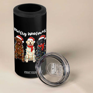 Funny Merry Woofmas 4 in 1 Can Cooler Tumbler Labrador Funny Christmas Dog Lover Gift TS12 Print Your Wear