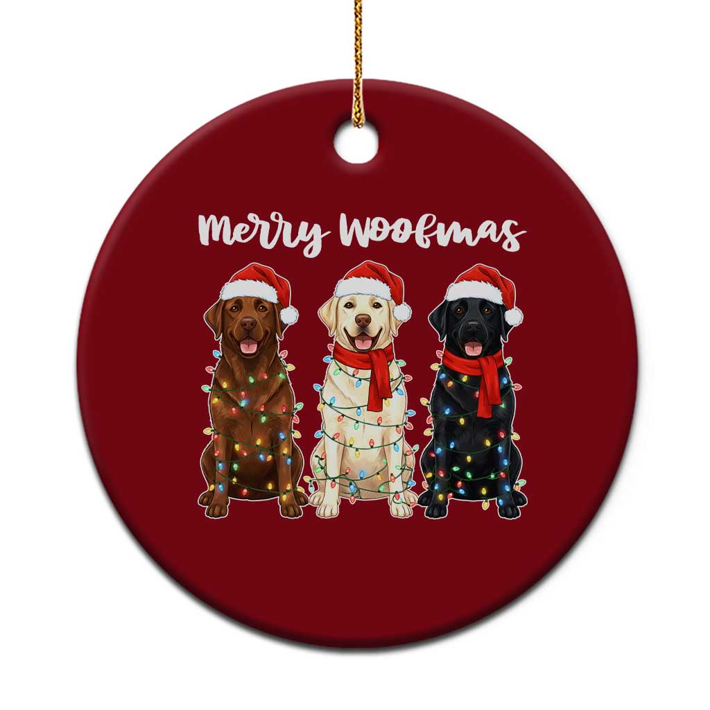 Funny Merry Woofmas Ceramic Ornament Labrador Funny Xmas Dog Lover Gift TS12 1pc Red Print Your Wear