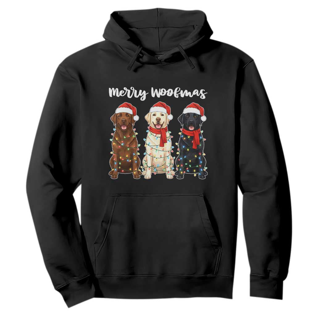 Funny Merry Woofmas Hoodie Labrador Funny Christmas Dog Lover Gift TS12 Black Print Your Wear