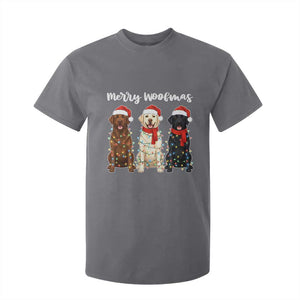 Funny Merry Woofmas T Shirt For Kid Labrador Funny Christmas Dog Lover Gift TS12 Charcoal Print Your Wear
