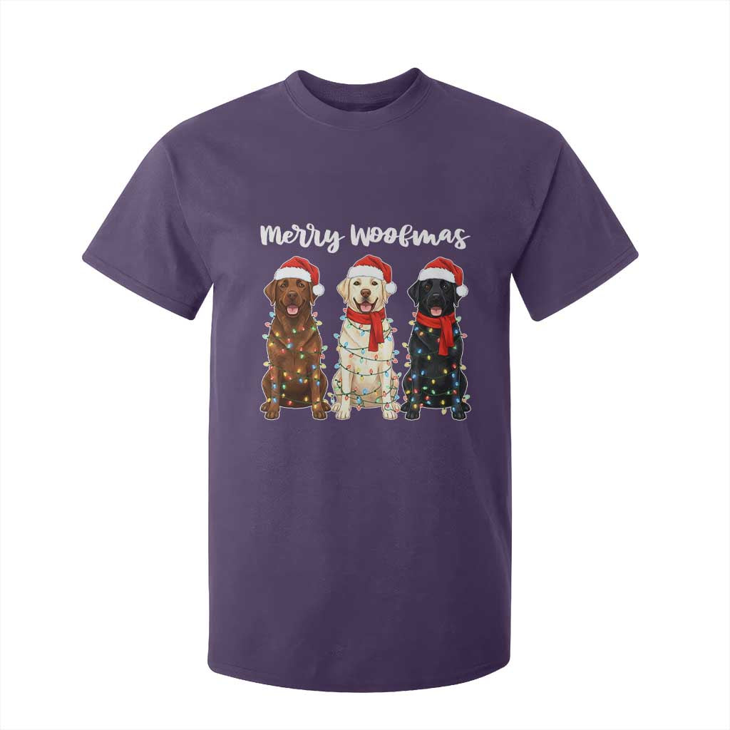 Funny Merry Woofmas T Shirt For Kid Labrador Funny Christmas Dog Lover Gift TS12 Purple Print Your Wear
