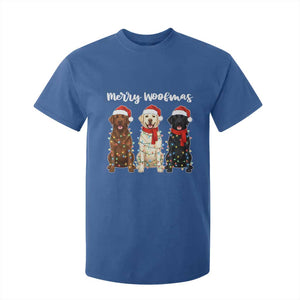 Funny Merry Woofmas T Shirt For Kid Labrador Funny Christmas Dog Lover Gift TS12 Royal Blue Print Your Wear