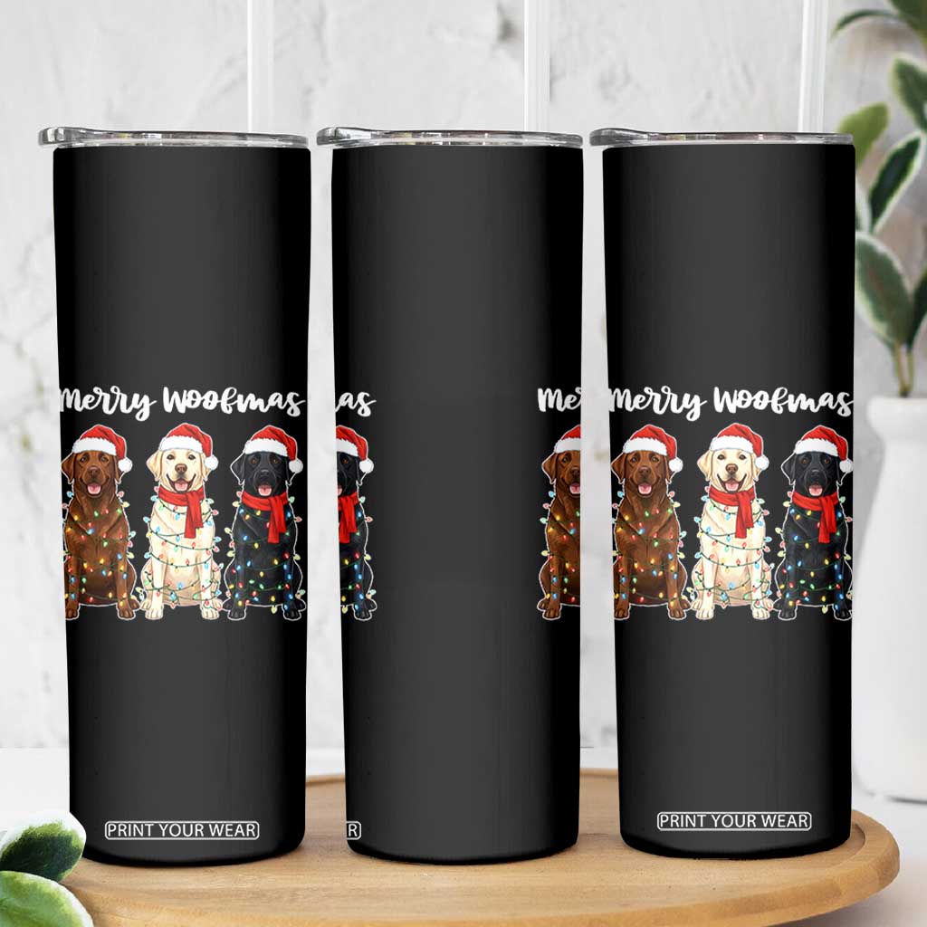 Funny Merry Woofmas Skinny Tumbler Labrador Funny Christmas Dog Lover Gift TS12 Print Your Wear