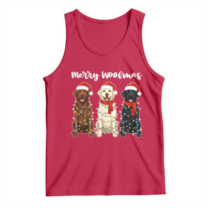 Funny Merry Woofmas Tank Top Labrador Funny Christmas Dog Lover Gift TS12 Red Print Your Wear