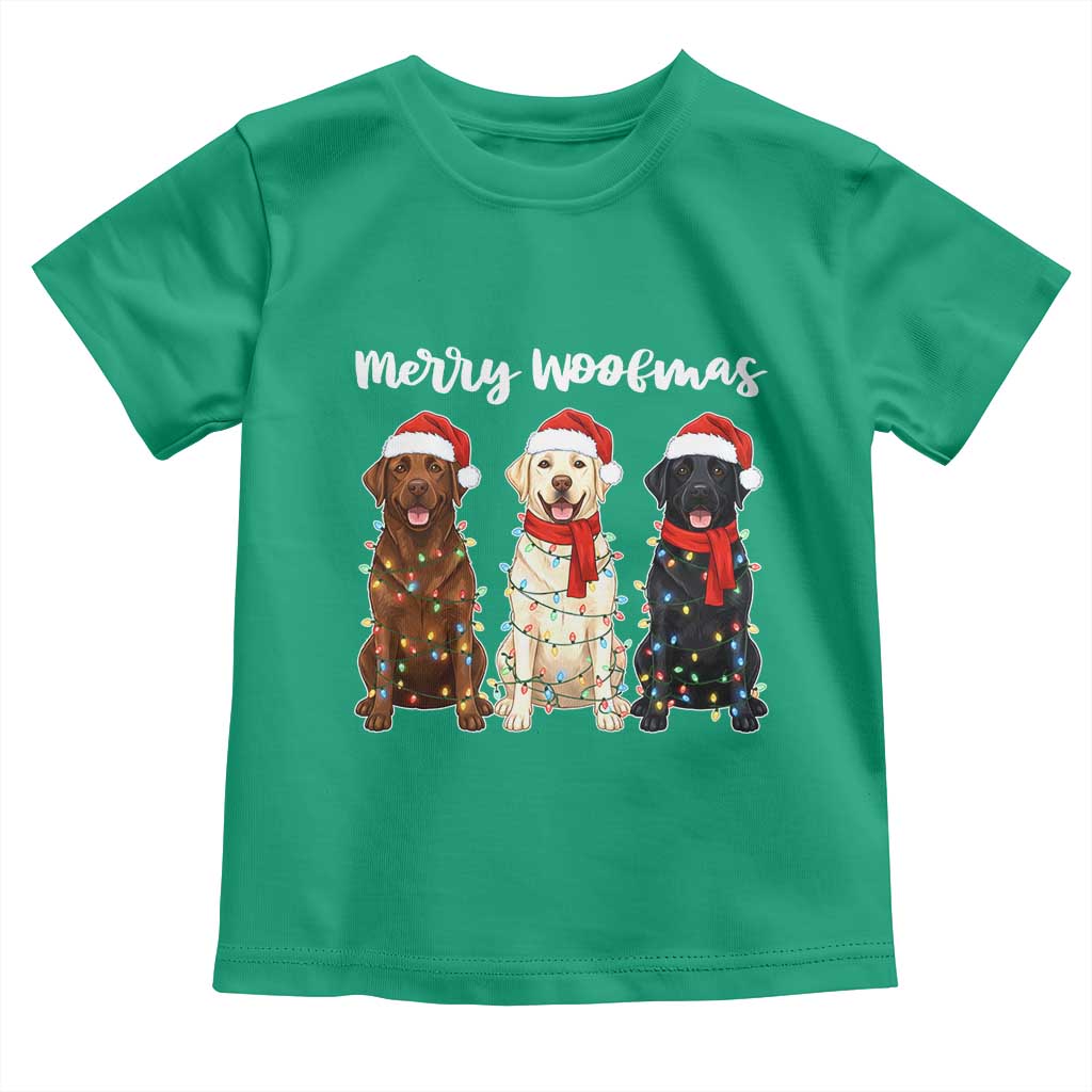 Funny Merry Woofmas Toddler T Shirt Labrador Funny Christmas Dog Lover Gift TS12 Irish Green Print Your Wear