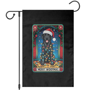 Merry Woofmas Garden Flag Funny Tarot Card Labrador Retriever Christmas Gift TS12 Black Print Your Wear