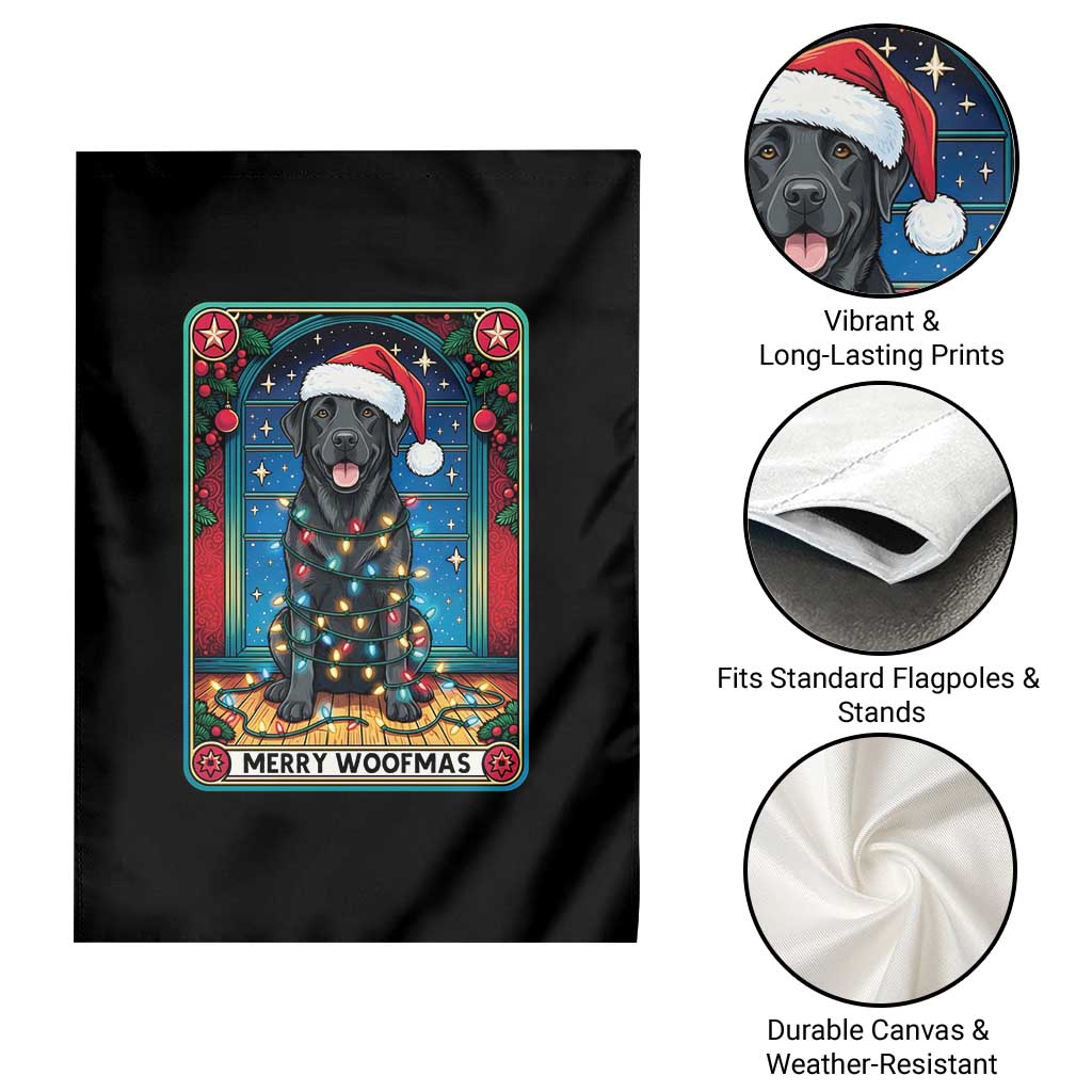 Merry Woofmas Garden Flag Funny Tarot Card Labrador Retriever Christmas Gift TS12 Print Your Wear