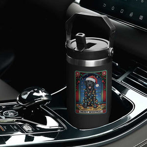 Merry Woofmas Flip Straw Tumbler Funny Tarot Card Labrador Retriever Christmas Gift TS12 Print Your Wear