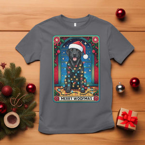 Merry Woofmas T Shirt Funny Tarot Card Labrador Retriever Christmas Gift TS12 Charcoal Print Your Wear