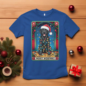 Merry Woofmas T Shirt Funny Tarot Card Labrador Retriever Christmas Gift TS12 Royal Blue Print Your Wear