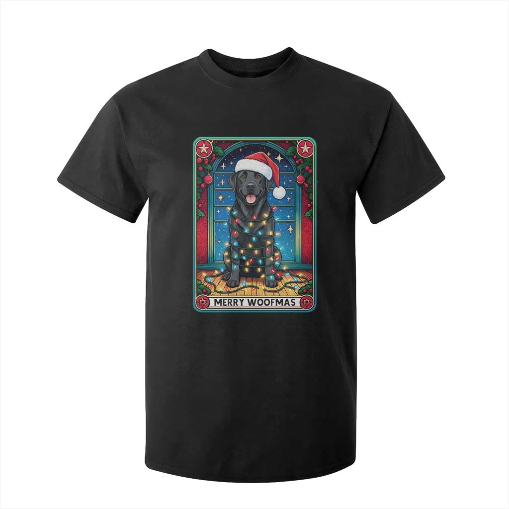 Merry Woofmas T Shirt For Kid Funny Tarot Card Labrador Retriever Christmas Gift TS12 Black Print Your Wear