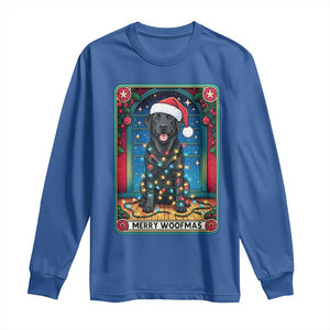 Merry Woofmas Long Sleeve Shirt Funny Tarot Card Labrador Retriever Christmas Gift TS12 Royal Blue Print Your Wear