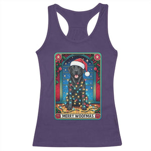 Merry Woofmas Racerback Tank Top Funny Tarot Card Labrador Retriever Christmas Gift TS12 Purple Print Your Wear