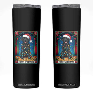 Merry Woofmas Skinny Tumbler Funny Tarot Card Labrador Retriever Christmas Gift TS12 Black Print Your Wear
