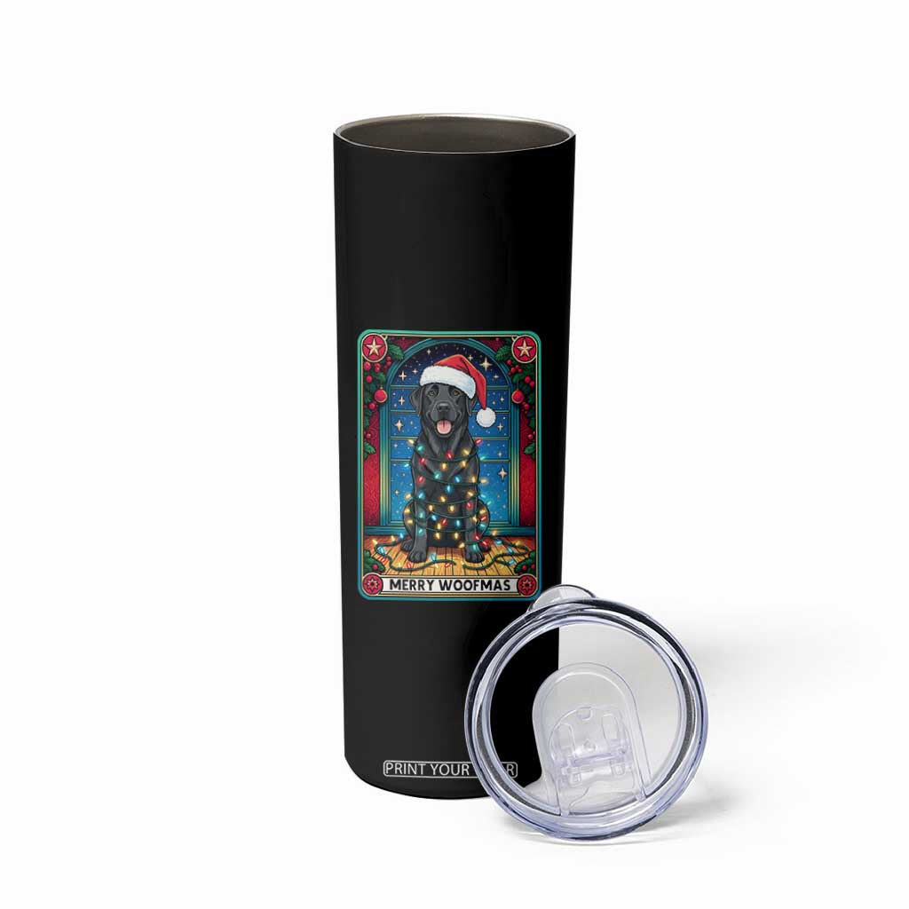 Merry Woofmas Skinny Tumbler Funny Tarot Card Labrador Retriever Christmas Gift TS12 Print Your Wear