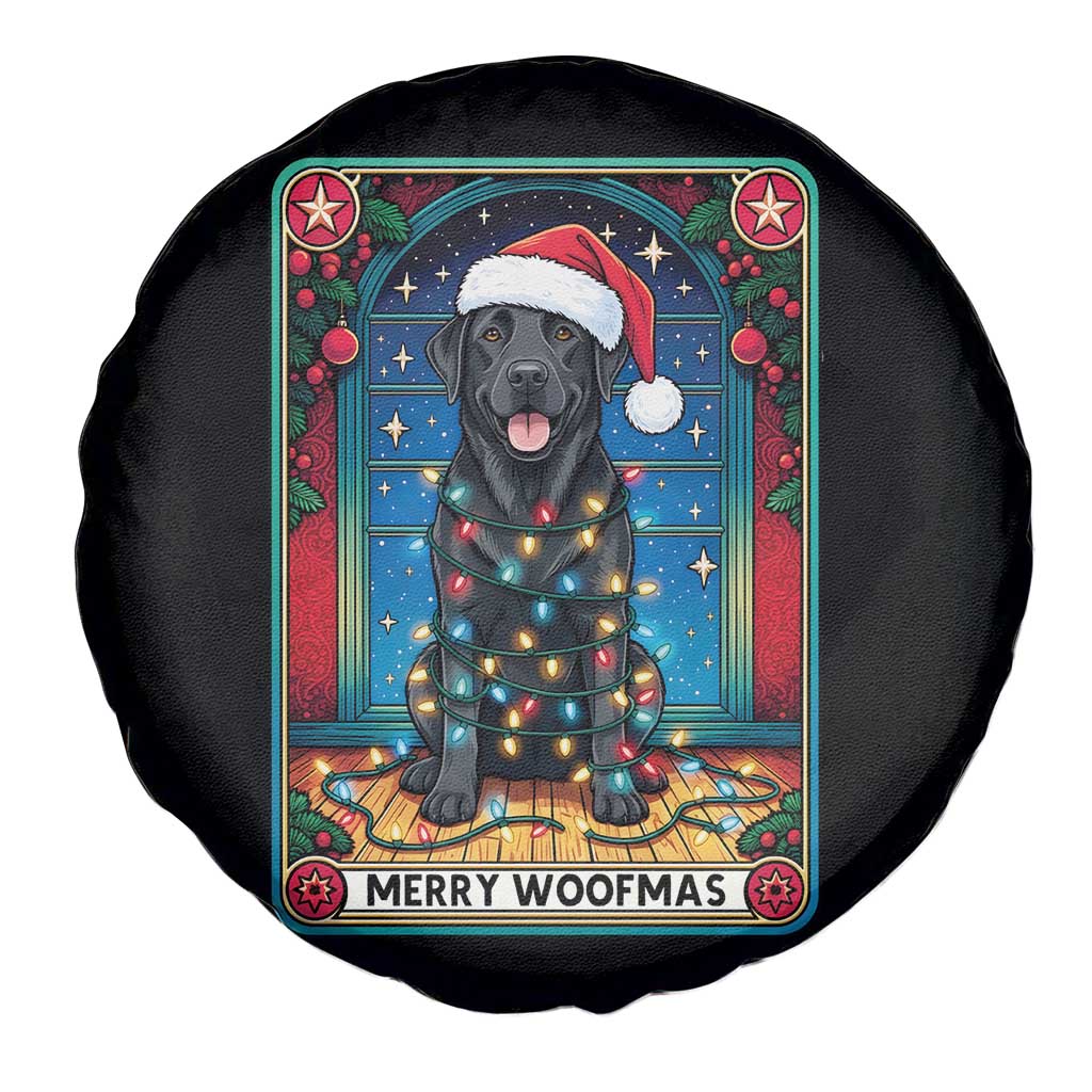 Merry Woofmas Spare Tire Cover Funny Tarot Card Labrador Retriever Christmas Gift TS12 Print Your Wear
