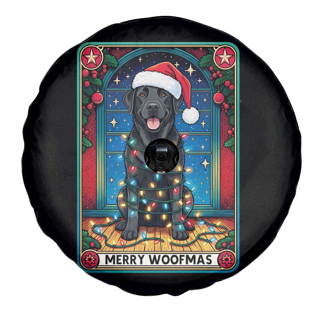 Merry Woofmas Spare Tire Cover Funny Tarot Card Labrador Retriever Christmas Gift TS12 Print Your Wear