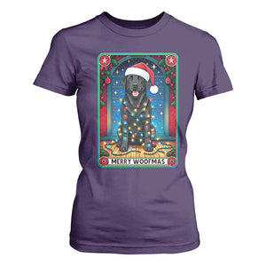 Merry Woofmas T Shirt For Women Funny Tarot Card Labrador Retriever Christmas Gift TS12 Purple Print Your Wear