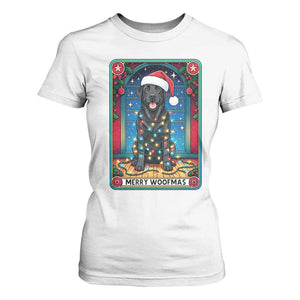 Merry Woofmas T Shirt For Women Funny Tarot Card Labrador Retriever Christmas Gift TS12 White Print Your Wear