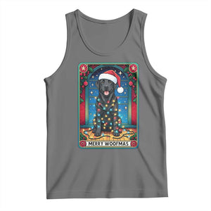 Merry Woofmas Tank Top Funny Tarot Card Labrador Retriever Christmas Gift TS12 Black Heather Print Your Wear