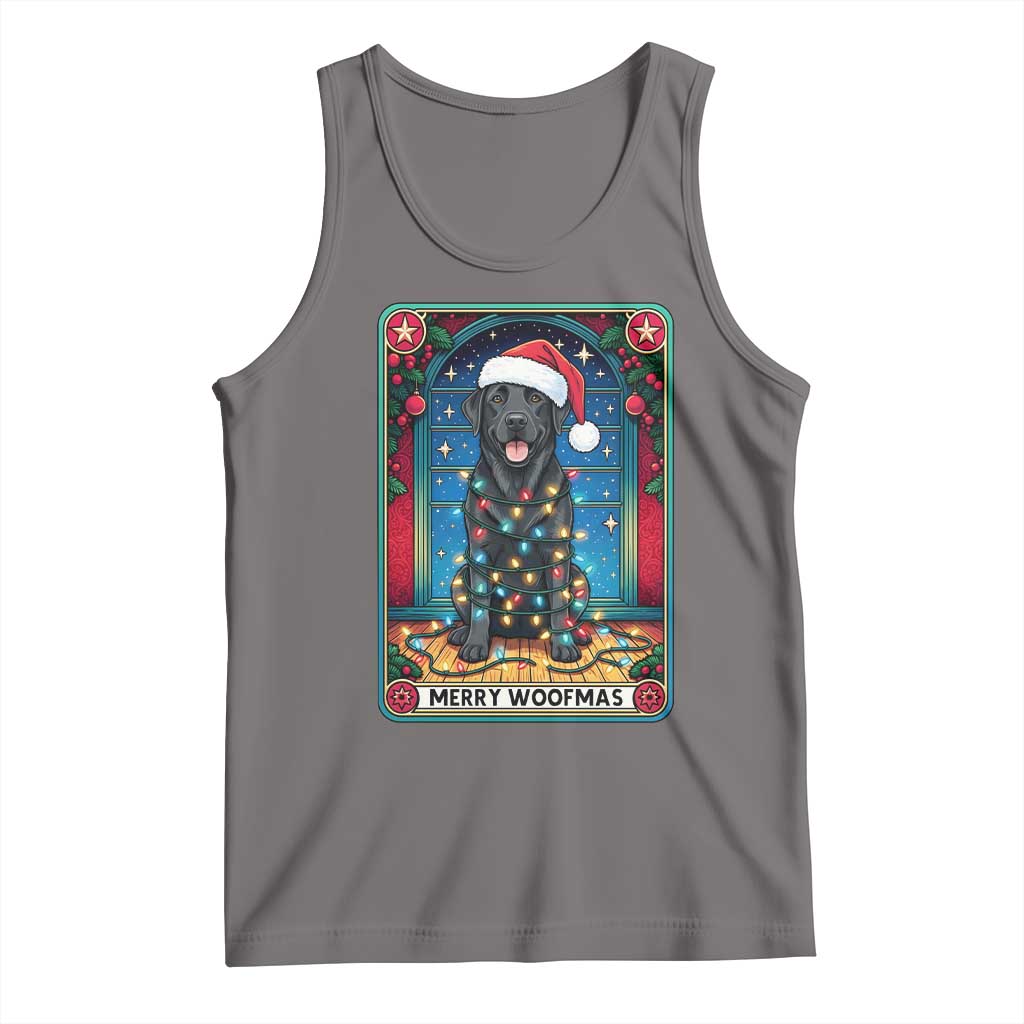 Merry Woofmas Tank Top Funny Tarot Card Labrador Retriever Christmas Gift TS12 Deep Heather Print Your Wear