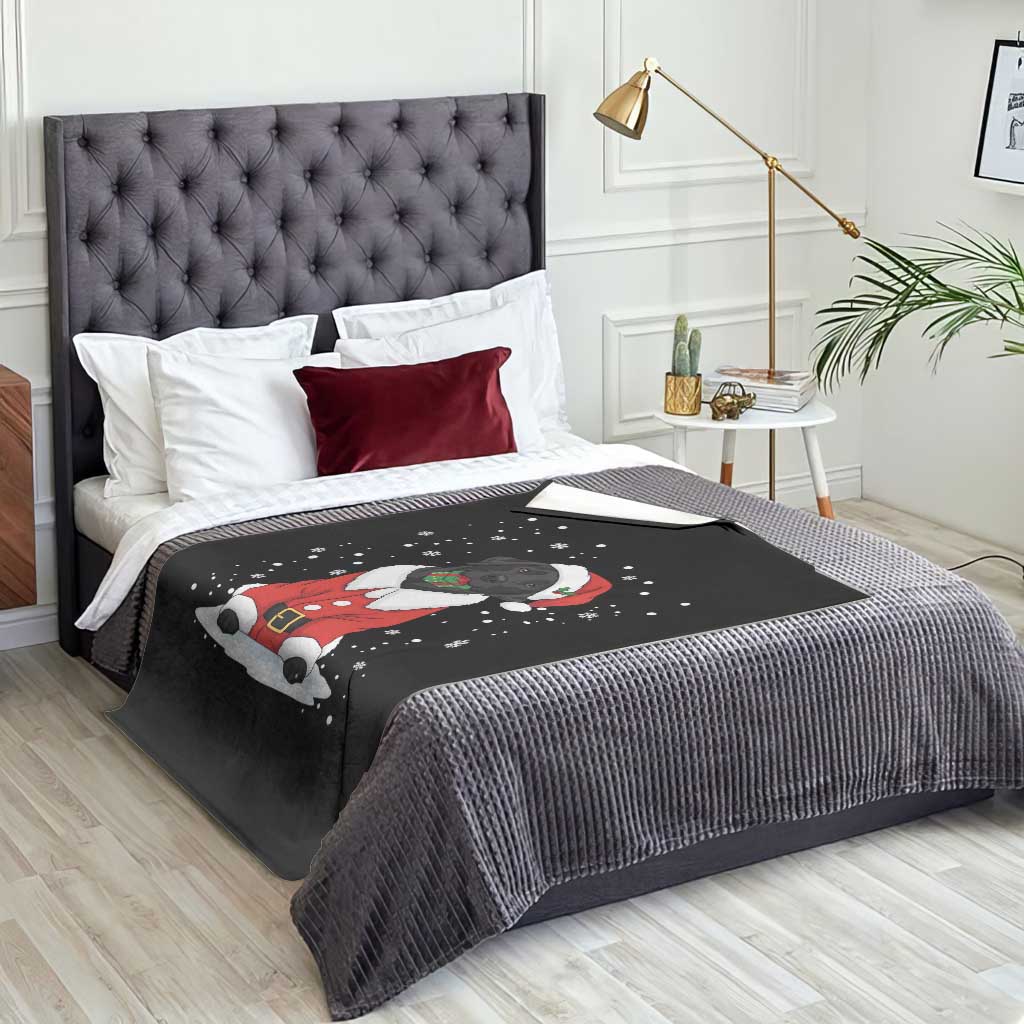 Black Labrador Santa Throw Blanket Funny Christmas Dog Lover Gift TS12 Print Your Wear
