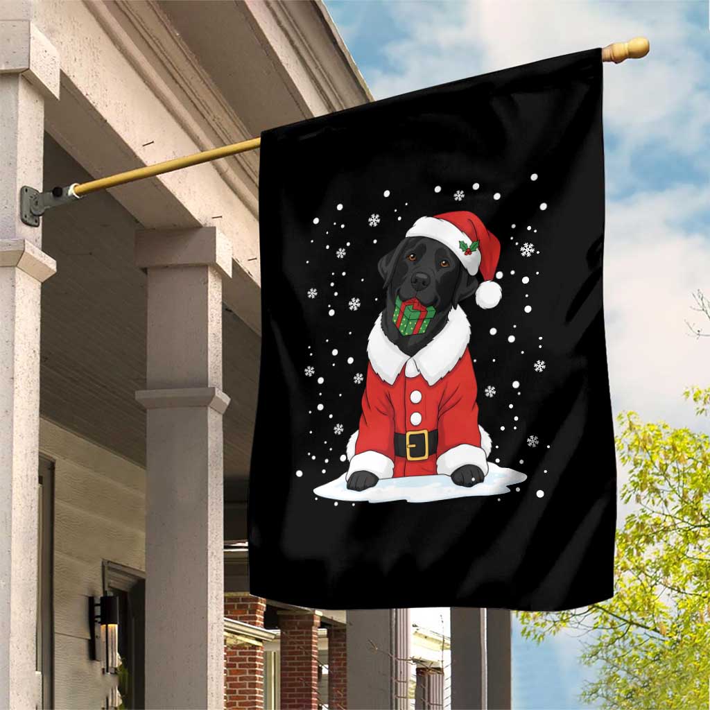 Black Labrador Santa Garden Flag Funny Christmas Dog Lover Gift TS12 Print Your Wear